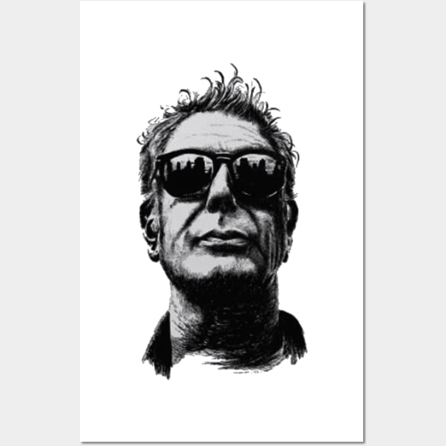 Anthony Bourdain Pencilart Wall Art by BUNDALUNA